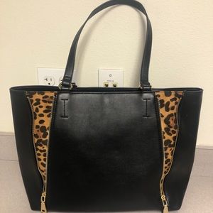 INC Brand Bag/Purse Black with Animal print
